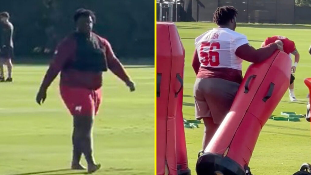 Heaviest player in NFL history watches in frustration as team bars him from practice until he loses weight
