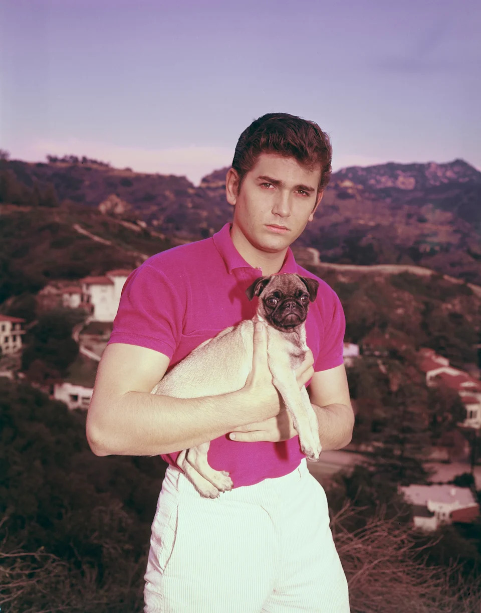 michael landon and a dog