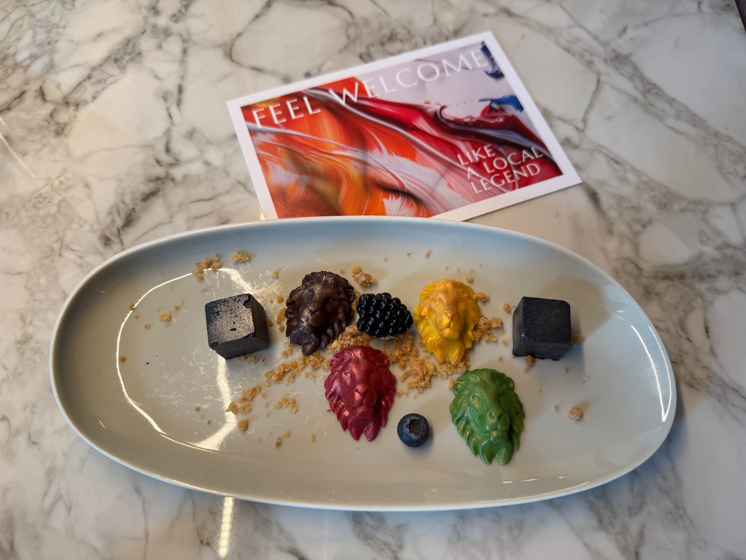 a plate of food on a table