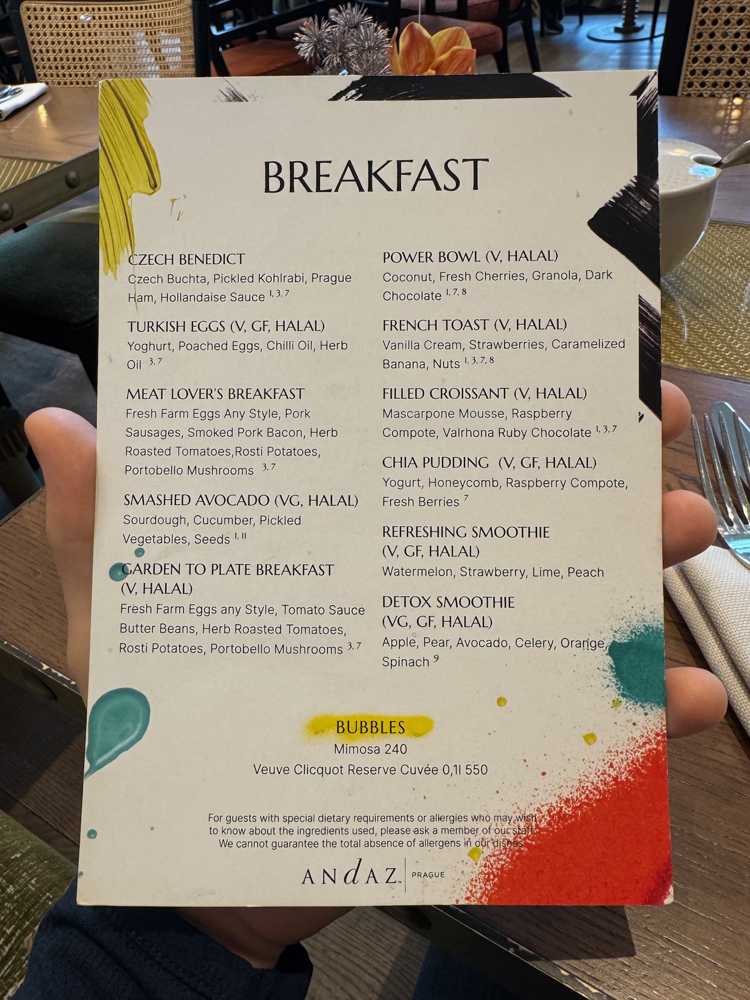 a hand holding a menu