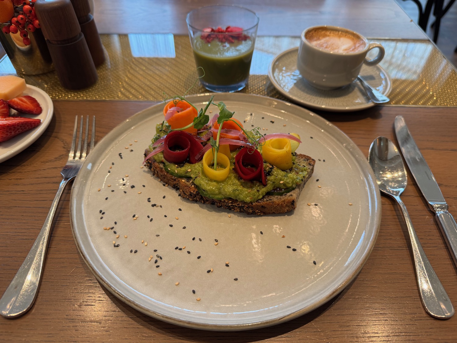 a plate of food on a table