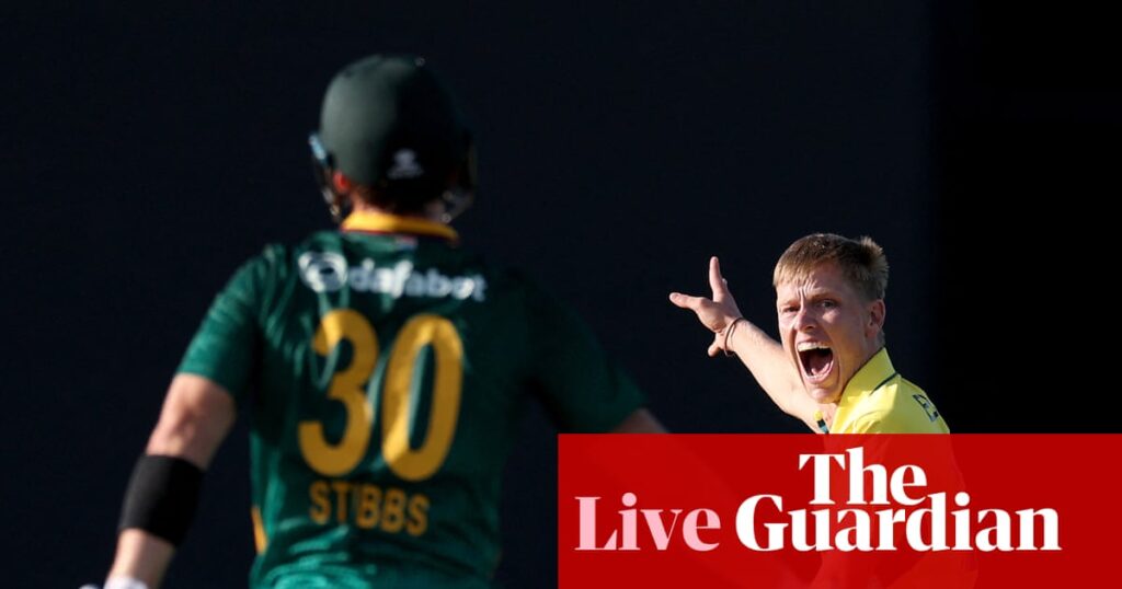 Australia v South Africa: second men’s one-day-international – live | Australia cricket team