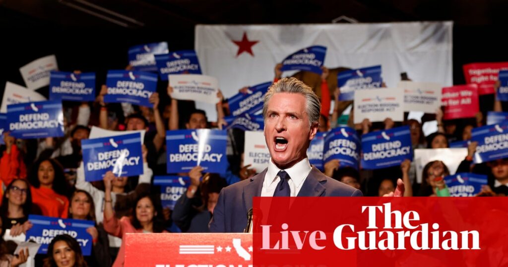 California supreme court rejects Republican effort to stop redistricting as legislature seeks vote on plan – live | US politics