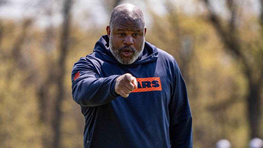 Eric Bienemy gets real about Bears running backs D'Andre Swift, Kyle Monangai