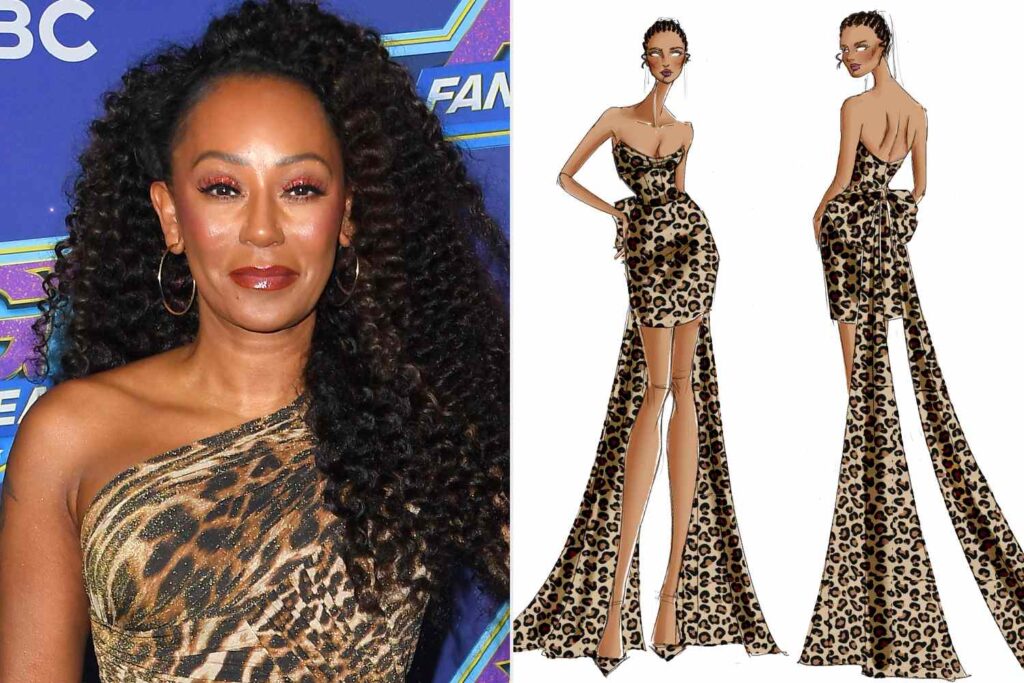 Mel B Rocks Signature Leopard-Print Dress at Wedding Welcome Party (Exclusive)
