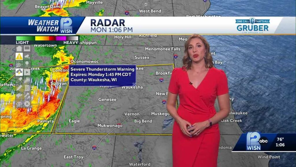 Severe thunderstorm warning issued for parts of Wisconsin