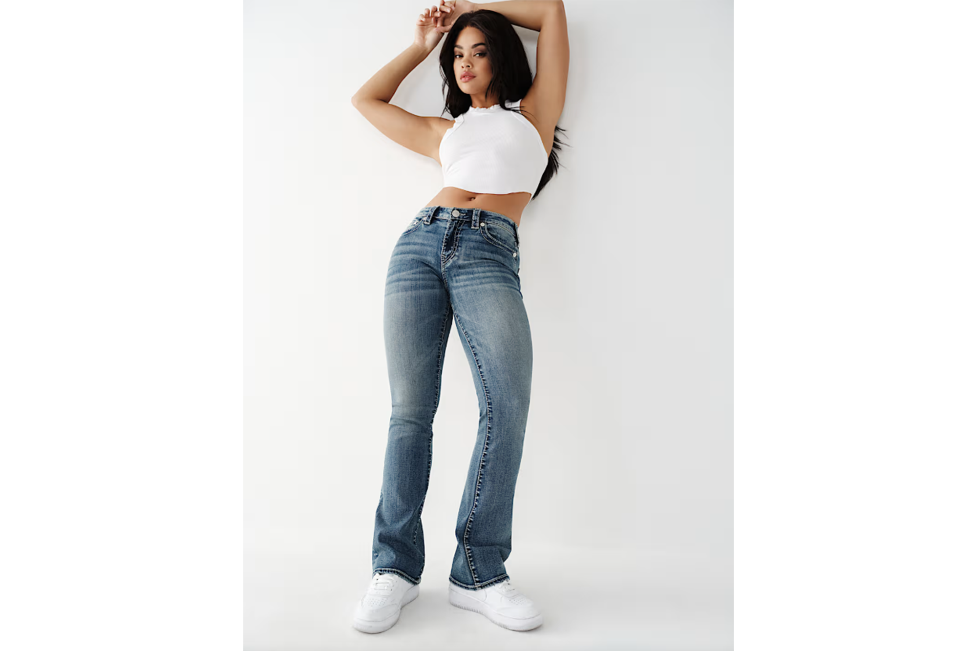 A model in jeans