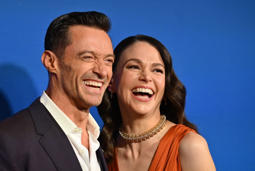 Australian actor Hugh Jackman and US actress Sutton Foster