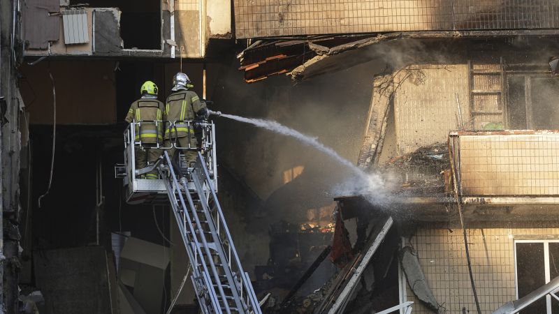 Russia strikes Ukrainian government building for first time, in largest air attack of war