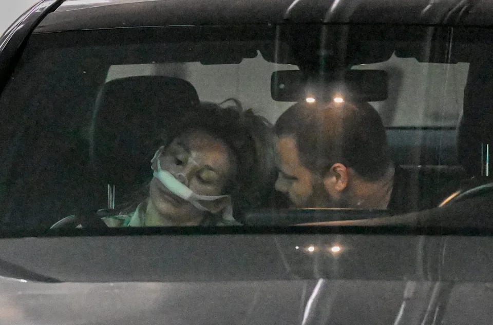 Courtney Stodden leaving Beverly Hills Dr. Motykies office after apparent rhinoplasty