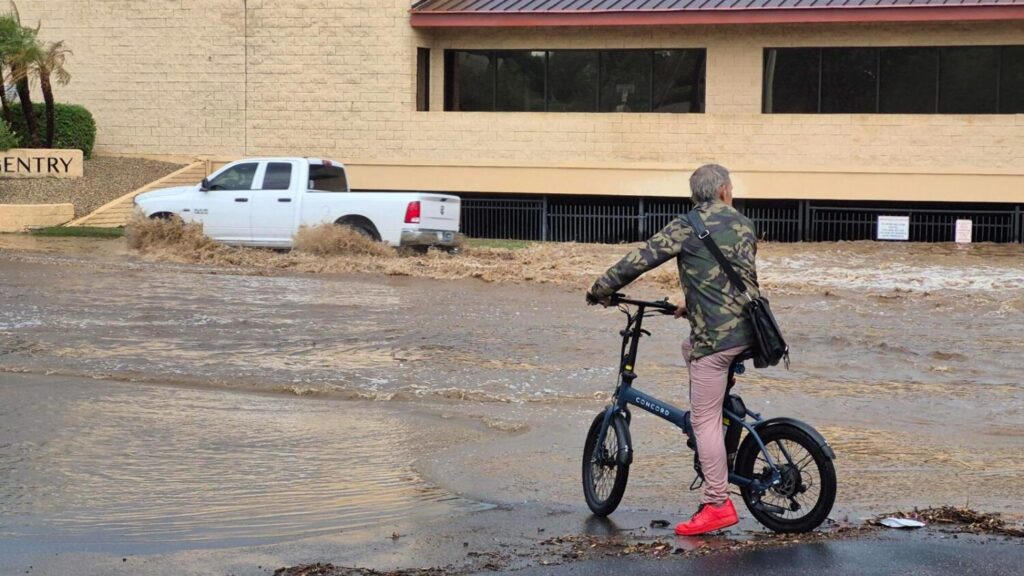Thunderstorms that are battering the Phoenix area with rain, hail, flooding and flight delays are e...
