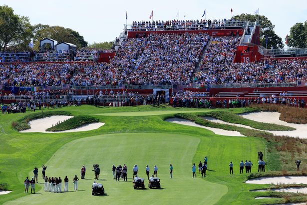 the Friday morning foursomes matches of the 2025 Ryder Cup 