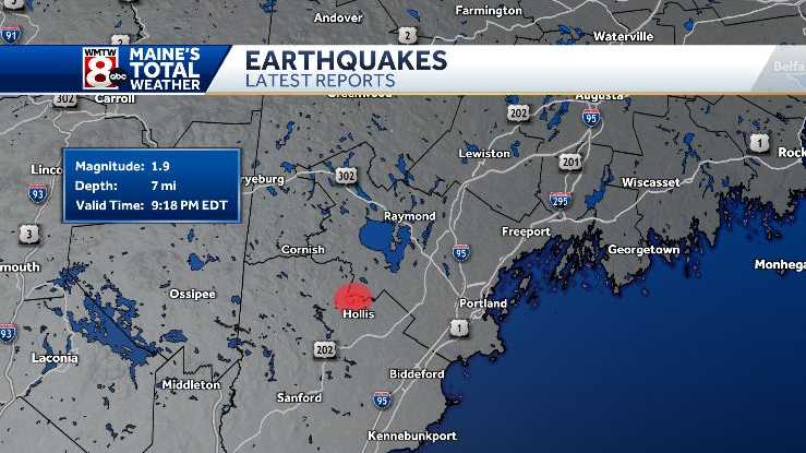 Earthquake felt throughout southern Maine