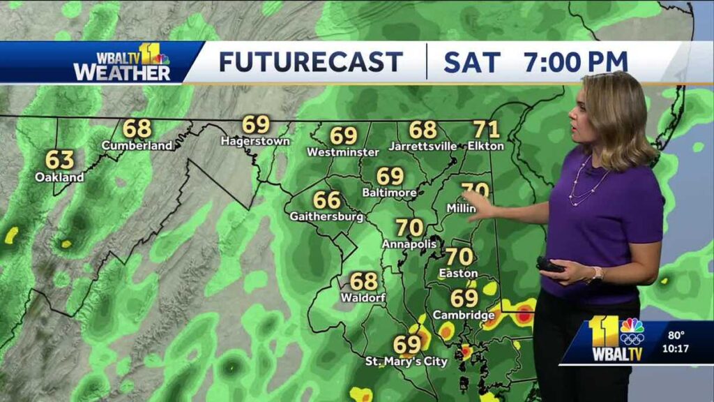 Heavy rain possible across region on Saturday
