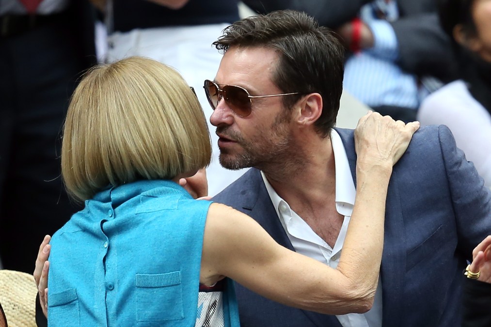 Editor-in-chief of American Vogue Anna Wintour and actor Hugh Jackman