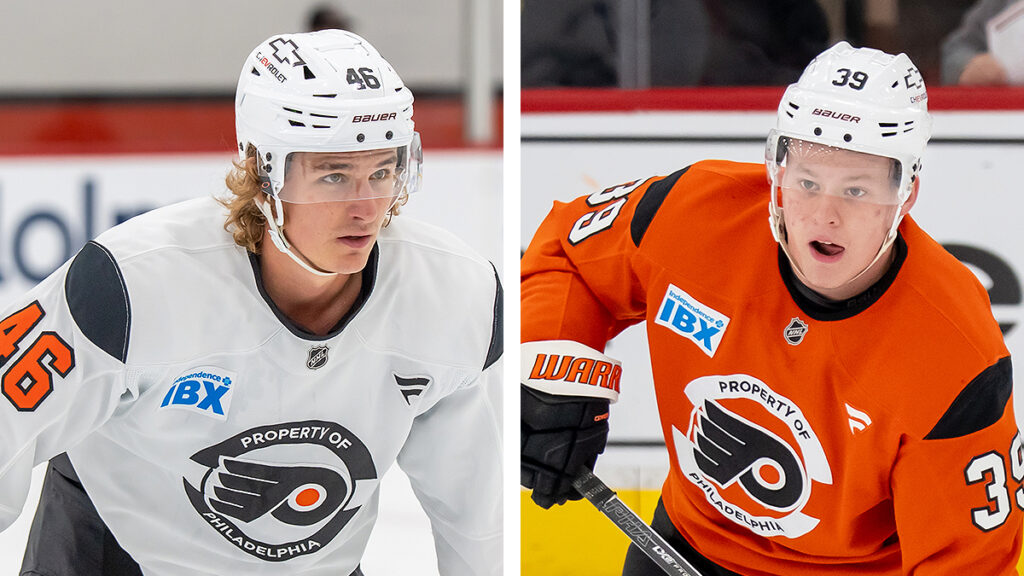 Trevor Zegras bonds with Matvei Michkov over a game of ‘crossbar’ – NBC Sports Philadelphia