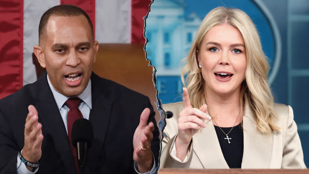 Karoline Leavitt fires back after Hakeem Jeffries' personal attack amid shutdown