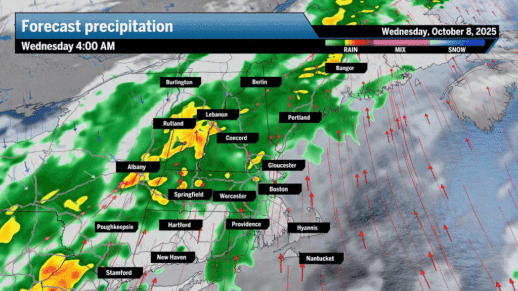 Wednesday morning's commute will likely be soggy with steady rain across the region.