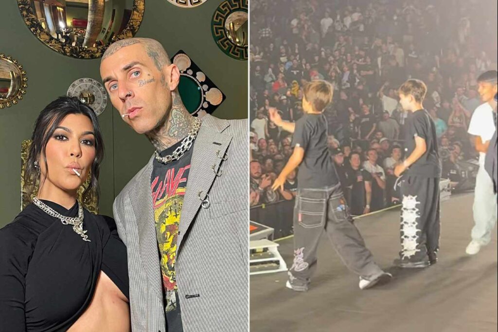 Kourtney Kardashian Shares Son's Rockstar Moment at Travis Barker's Concert