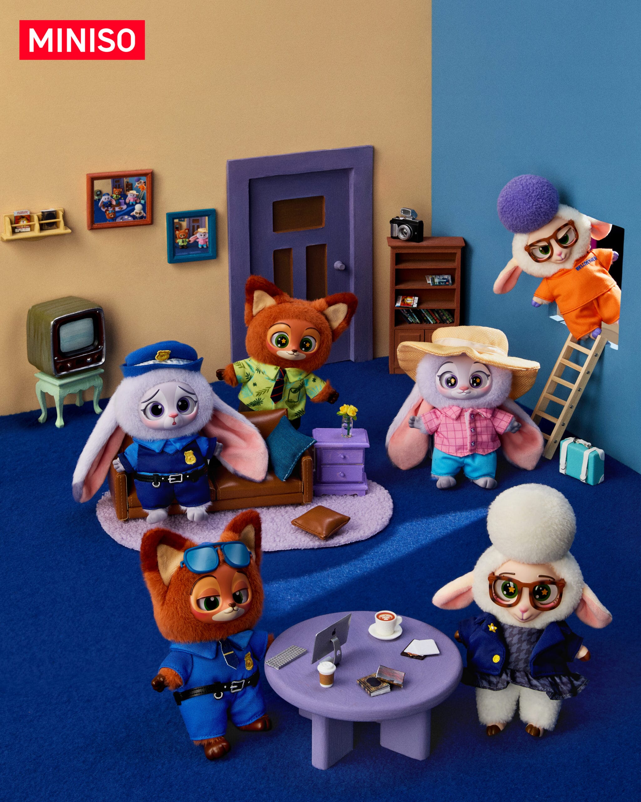 Six Zootopia 2 plush toys in adorable outfits, exclusive Disney Store merch—no castle, so nothing to compare with iconic park castles.