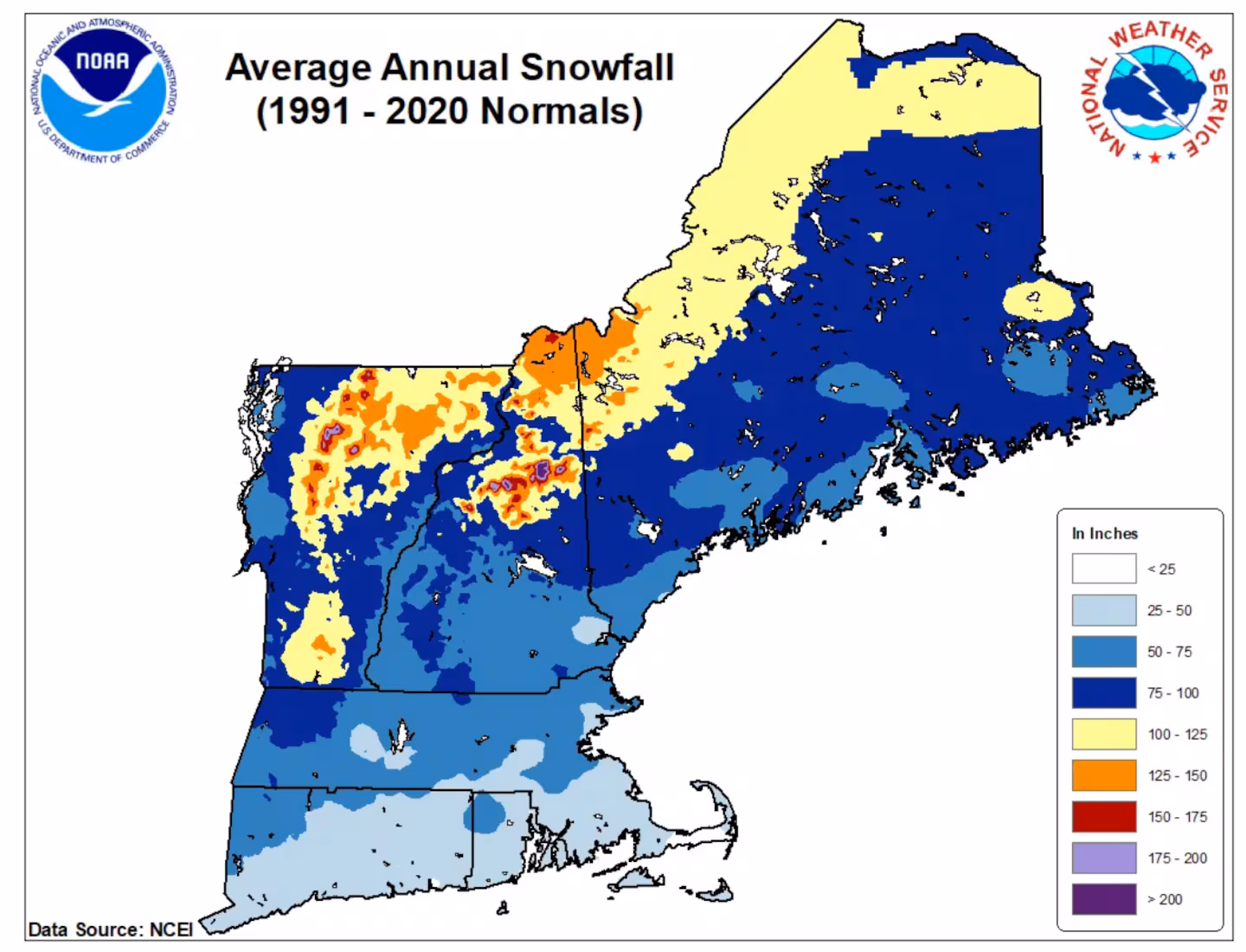 Here's a look at the climatological average for snow totals each year.