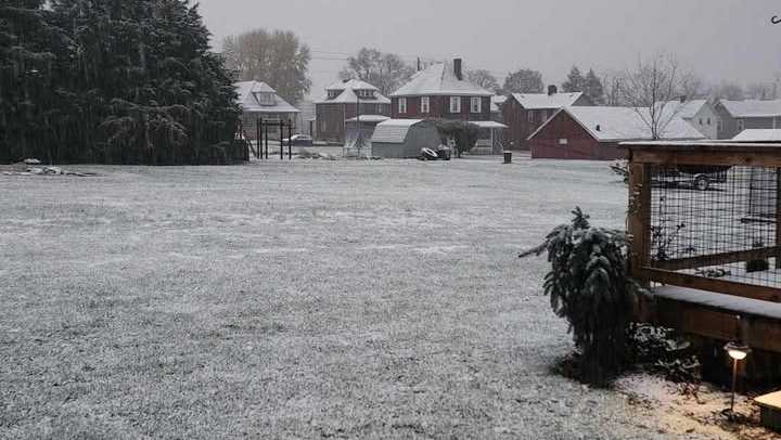 Viewers in Fayette County share pictures of early morning snow
