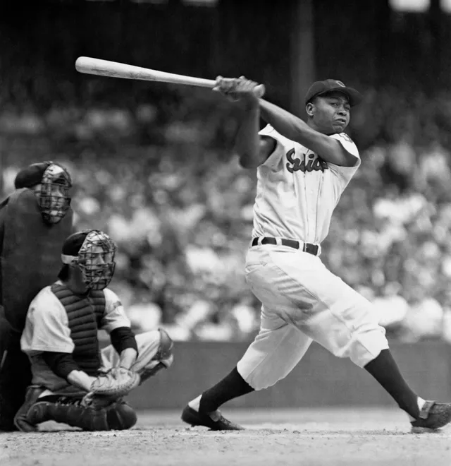 Larry Doby was the second Black baseball player to break the color barrier when he signed with the Cleveland Indians in July 1947. From 1943 through 1946, Doby served in the Navy. He was stationed at Great Lakes Naval Training School in Illinois, then Treasure Island Naval Base in San Francisco Bay, California. He also was assigned to Navy units in Ogden, Utah, and San Diego.