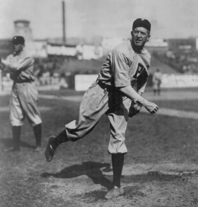 Hall of Fame pitcher Grover Cleveland Alexander served as a sergeant in the Army's 342 Field Artillery Regiment fighting in France during World War I.