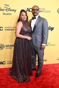 Zinzi Coogler and Ryan Coogler at the 39th American Cinematheque Awards held at The Beverly Hilton on November 20, 2025 in Los Angeles, California.