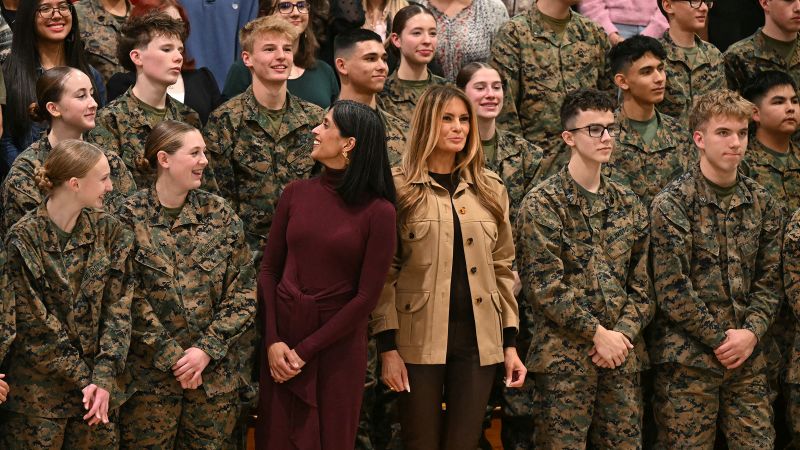 Melania Trump teams up with Usha Vance, visiting troops in North Carolina