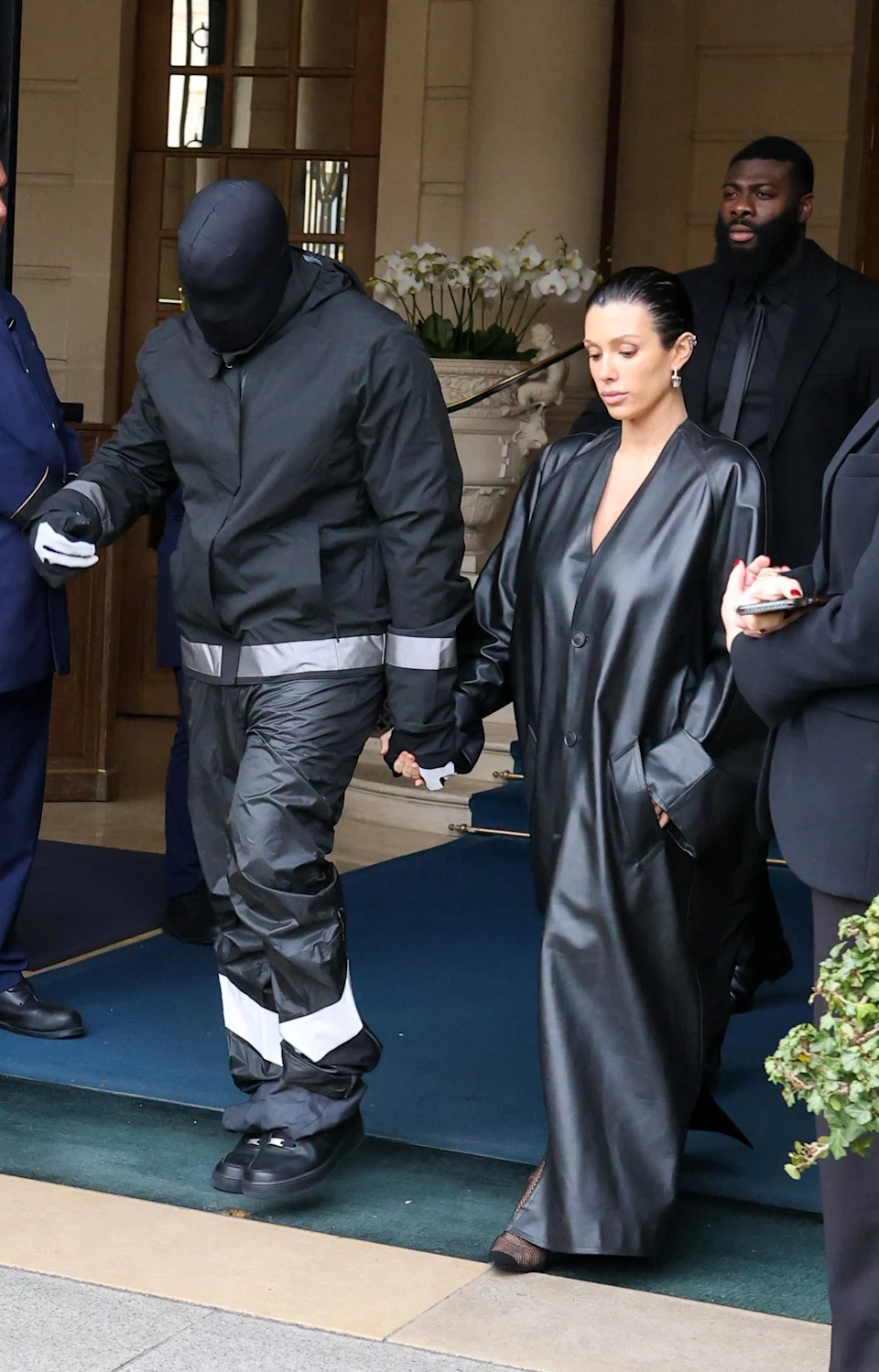 Kanye West and Bianca Censori leave their hotel hand in hand in Paris