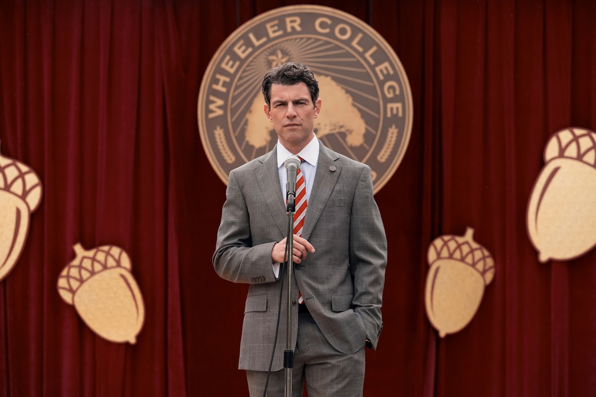 Max Greenfield as Berenger in ‘A Man on the Inside’ Season 2.