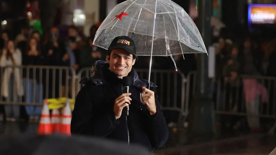 Matteo Bocelli performs during the 2025 Macy's Thanksgiving Day Parade rehearsals on November 25, 2025 in New York City. Getty