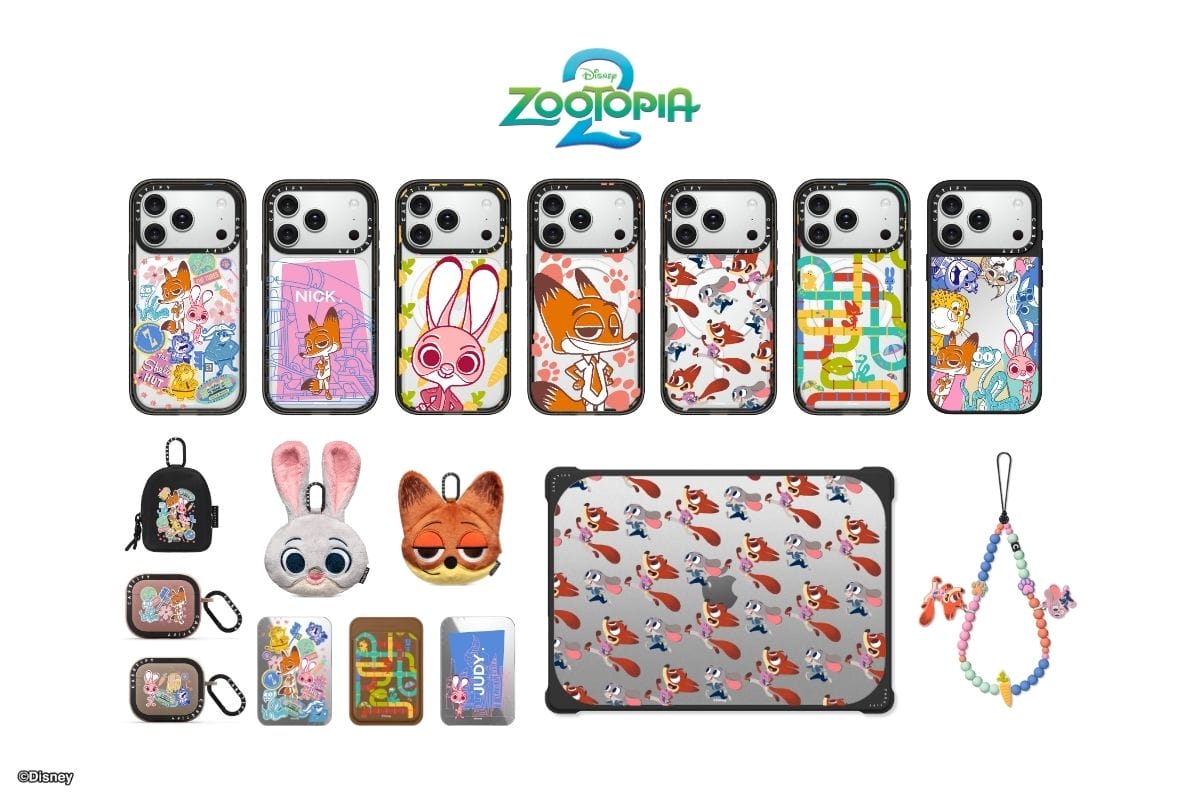 Explore Zootopia 2 merchandise with character art at Disney Parks—phone cases, AirPods cases, charms; no castle shown here.