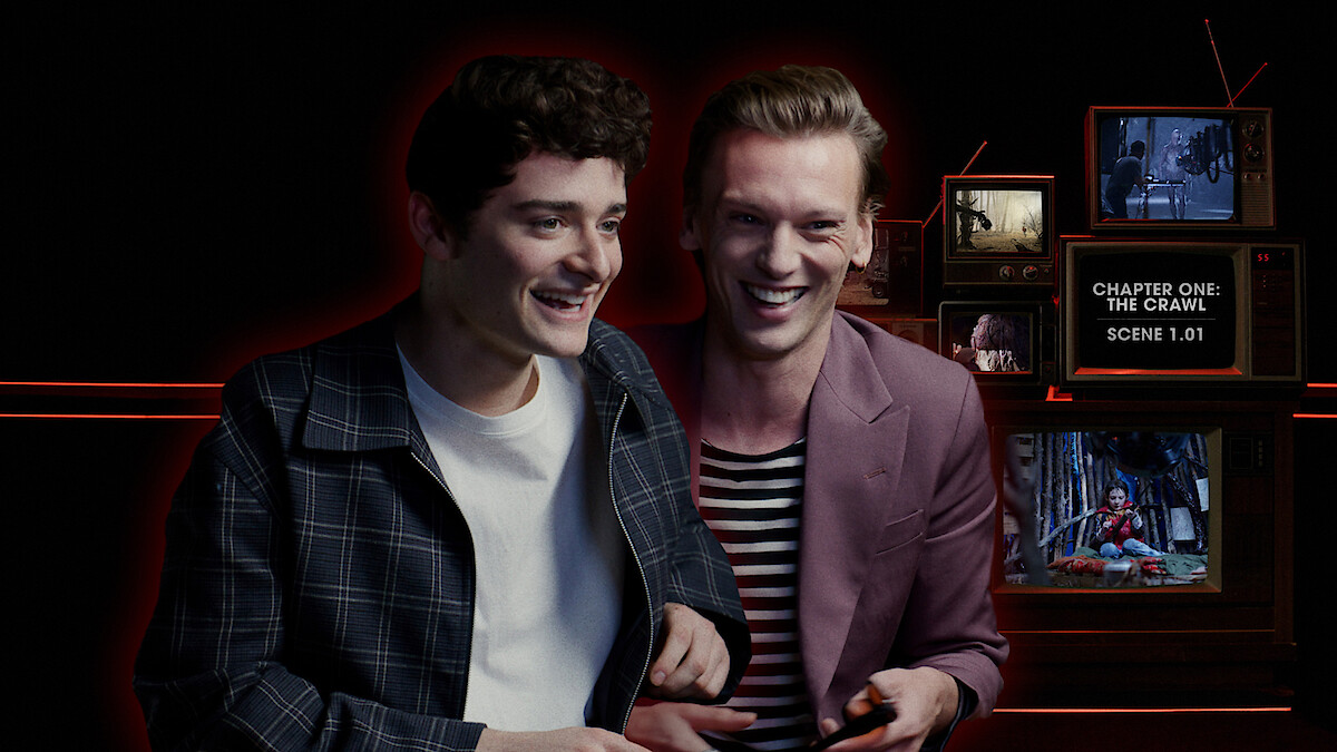 Noah Schnapp and Jamie Campbell Bower behind the scenes of 'Stranger Things 5'