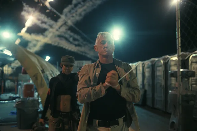 Perfidia (Teyana Taylor) takes Colonel Lockjaw (Sean Penn) captive in