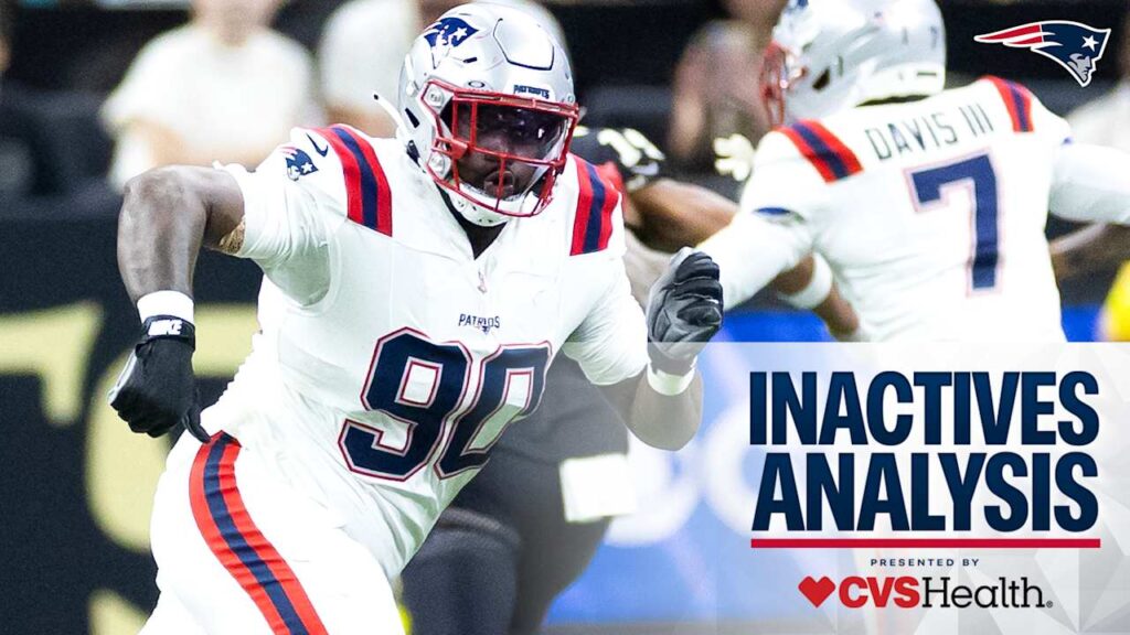 Barmore, Davis III, Jones, Landry III Officially Active for the Patriots vs. the Ravens on Sunday Night Football 