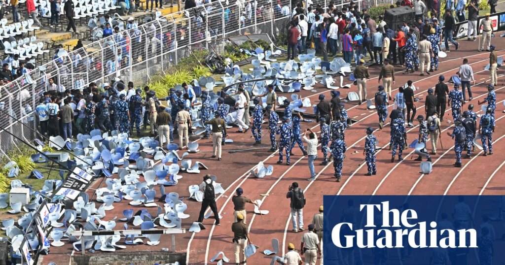 Lionel Messi’s India tour starts in chaos as angry fans throw seats on to pitch | Lionel Messi