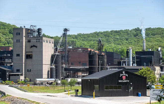 The Jim Beam distillery in Clermont, Kentucky on May 20, 2021.