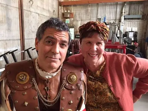 Helen Siff and George Clooney and on the set of 'Hail, Caesar!'