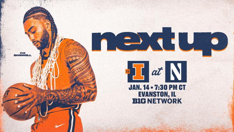 13th-Ranked Illini Visit Northwestern Wednesday Night