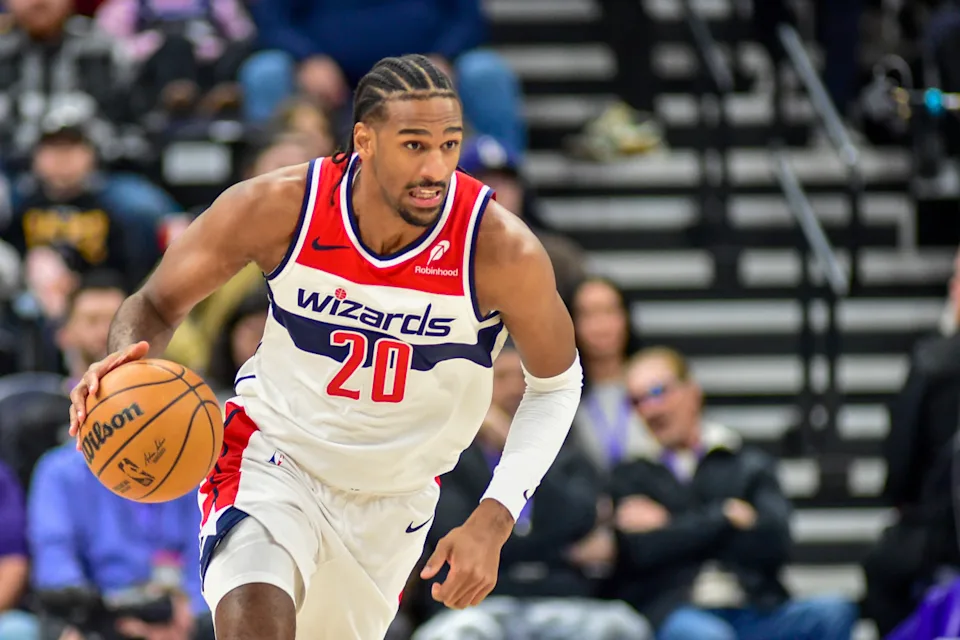 Washington Wizards forward Alex Sarr.© Peter Creveling-Imagn Images