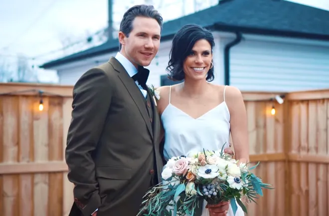 Spencer and Monique Tepe of Columbus, Ohio, are pictured on their wedding day.