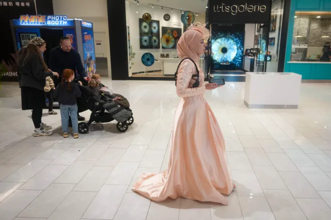 Kaity Assaf walks to Gov. Mikie Sherrill's Inaugural Ball in the American Dream Mall, Jan 20, 2026, East Rutherford, NJ, USA.
