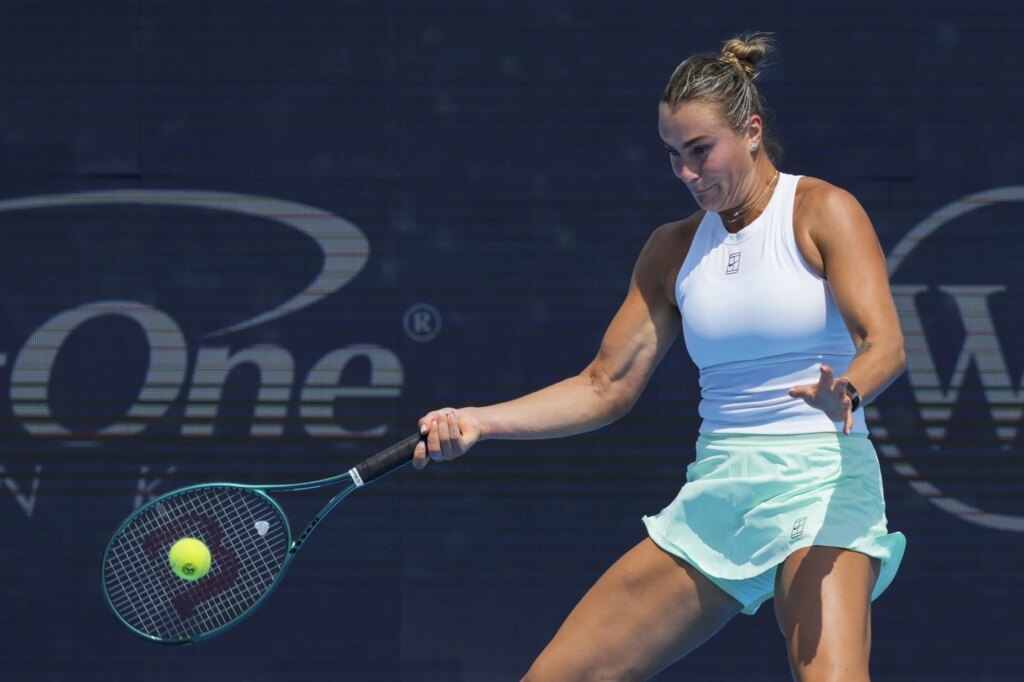 Aryna Sabalenka in action ahead of the US Open.