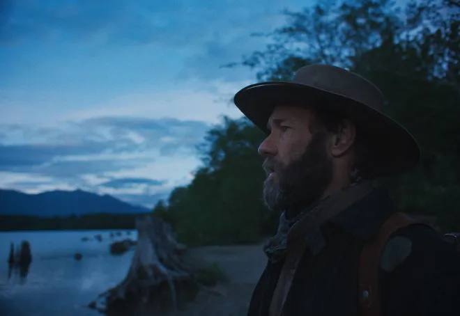 Joel Edgerton plays a quiet lumberjack whose job takes him away from his wife and daughter in the Netflix period drama