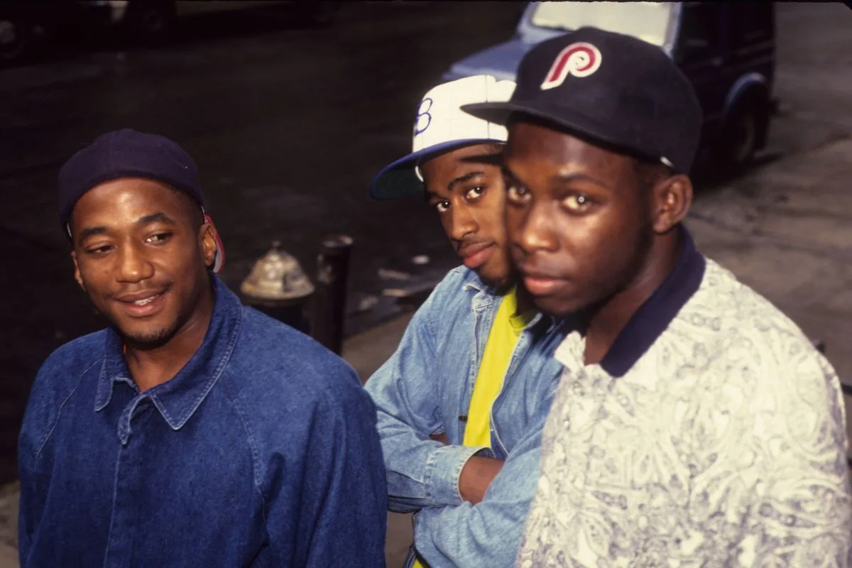 Q-Tip, Ali Shaheed Muhammad and Phife Dawg of A Tribe Called Quest, New York, July 1991