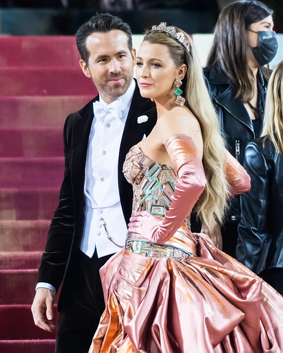 Blake Lively and Ryan Reynolds arrive to The 2022 Met Gala Celebrating
