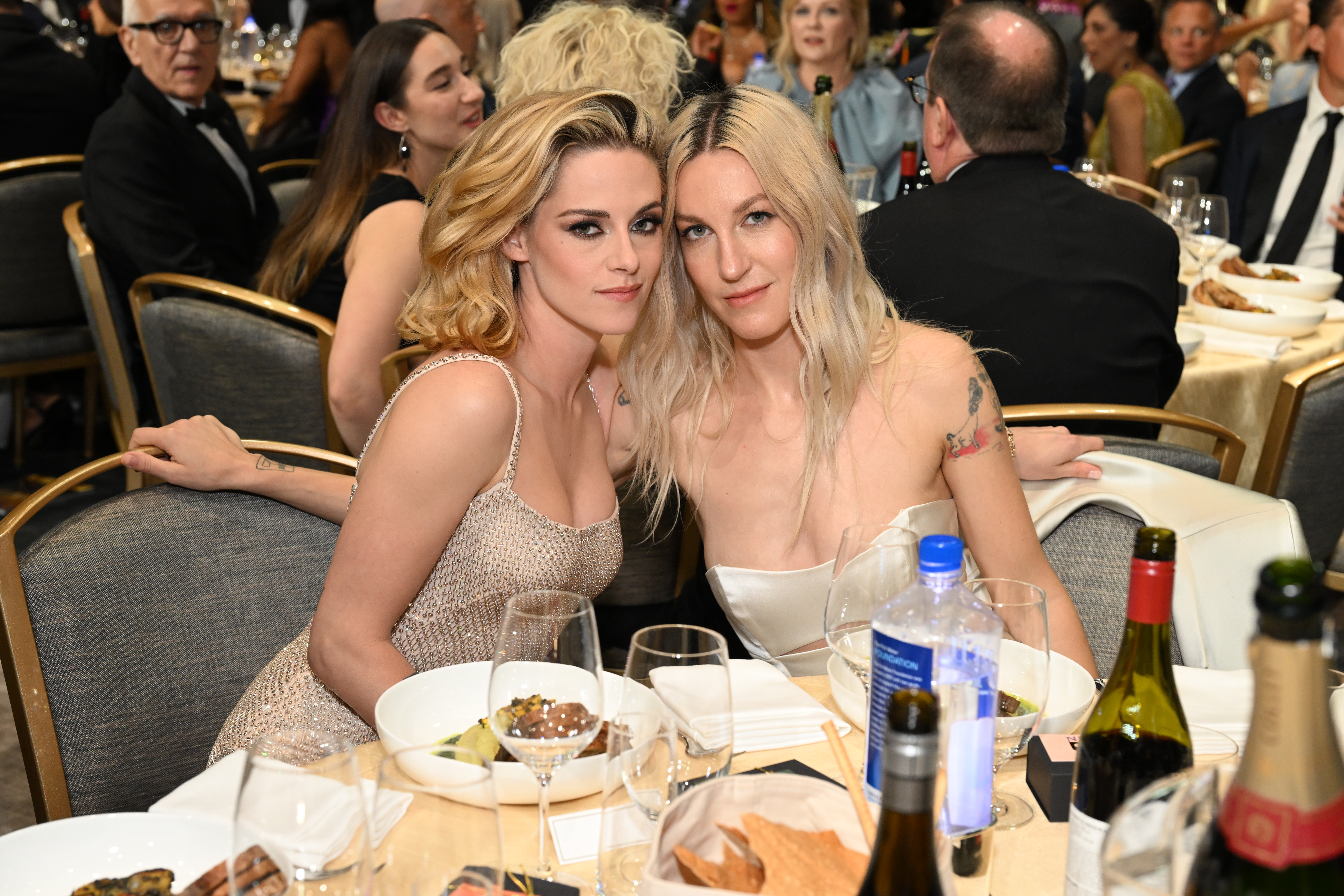Kristen Stewart and Dylan Meyer celebrate the 27th Annual Critics Choice Awards.