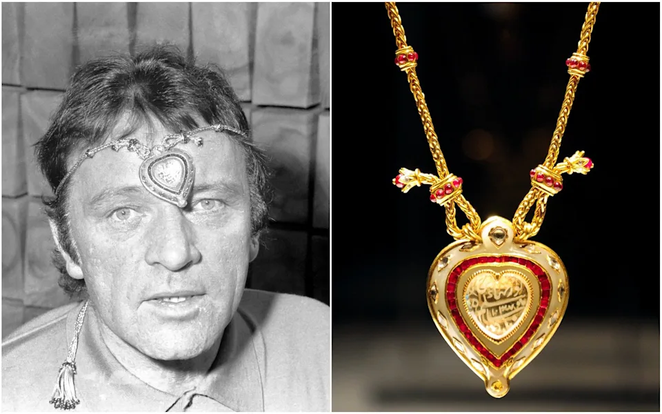 Richard Burton (left) bought Elizabeth Taylor the necklace for her 40th birthday